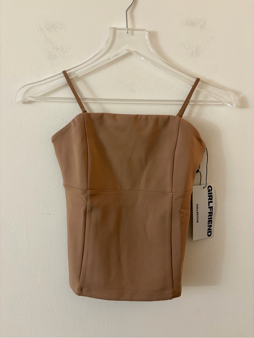 Girlfriend Collective Cami Tan Brown NWT XS Activewear Tank Top